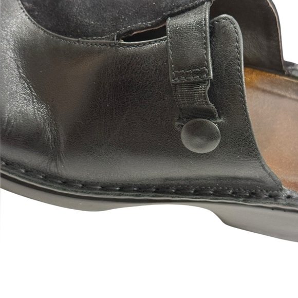 Naot Black Leather Suede Mule Clogs EU37 Comfort Slip On Shoes - Picture 8 of 12